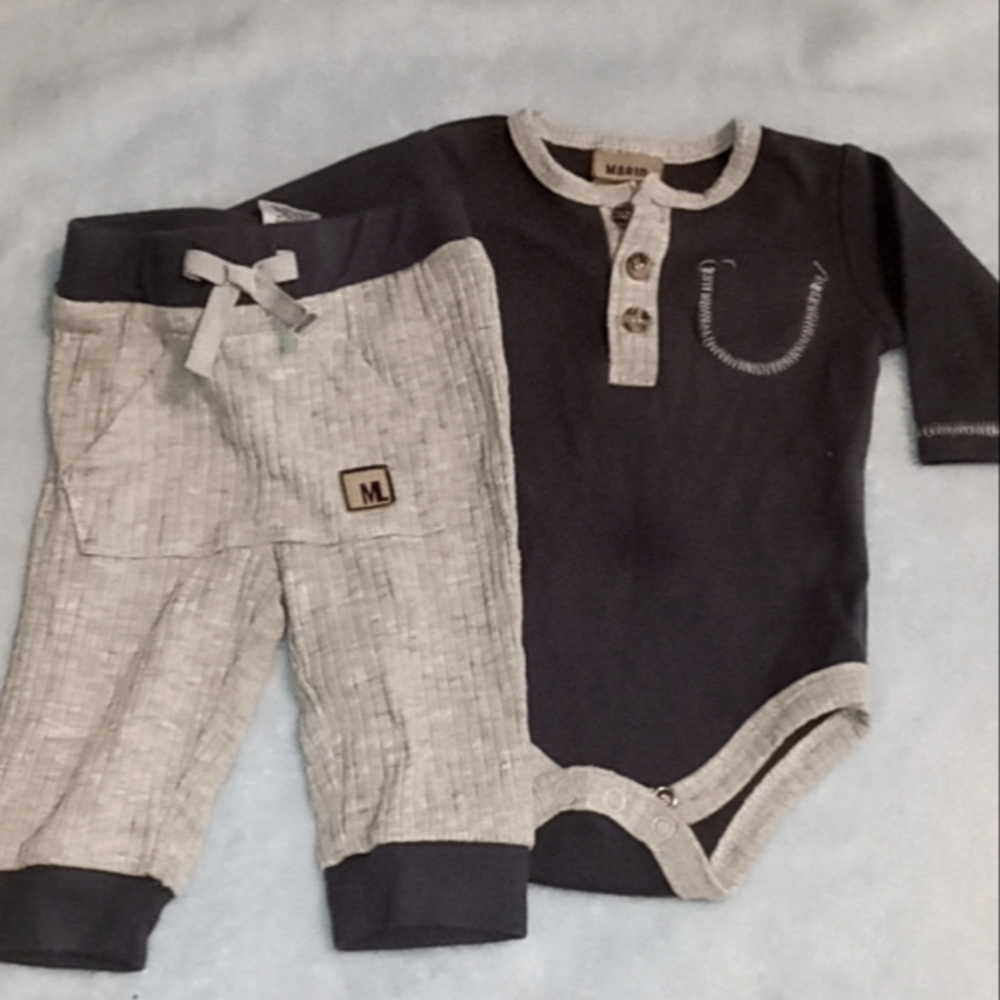 Mario Lopez 0-3 months pants and onsie outfit